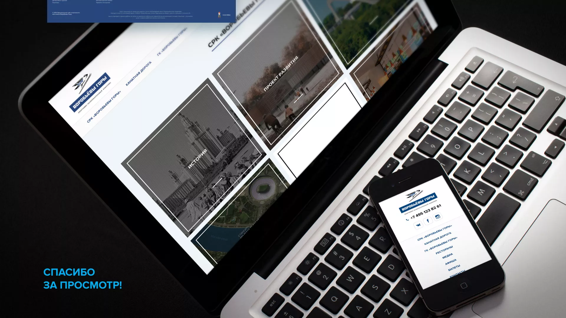 Разработка сайта в Миассе для спортивно-развлекательного комплекса «Воробьёвы горы»