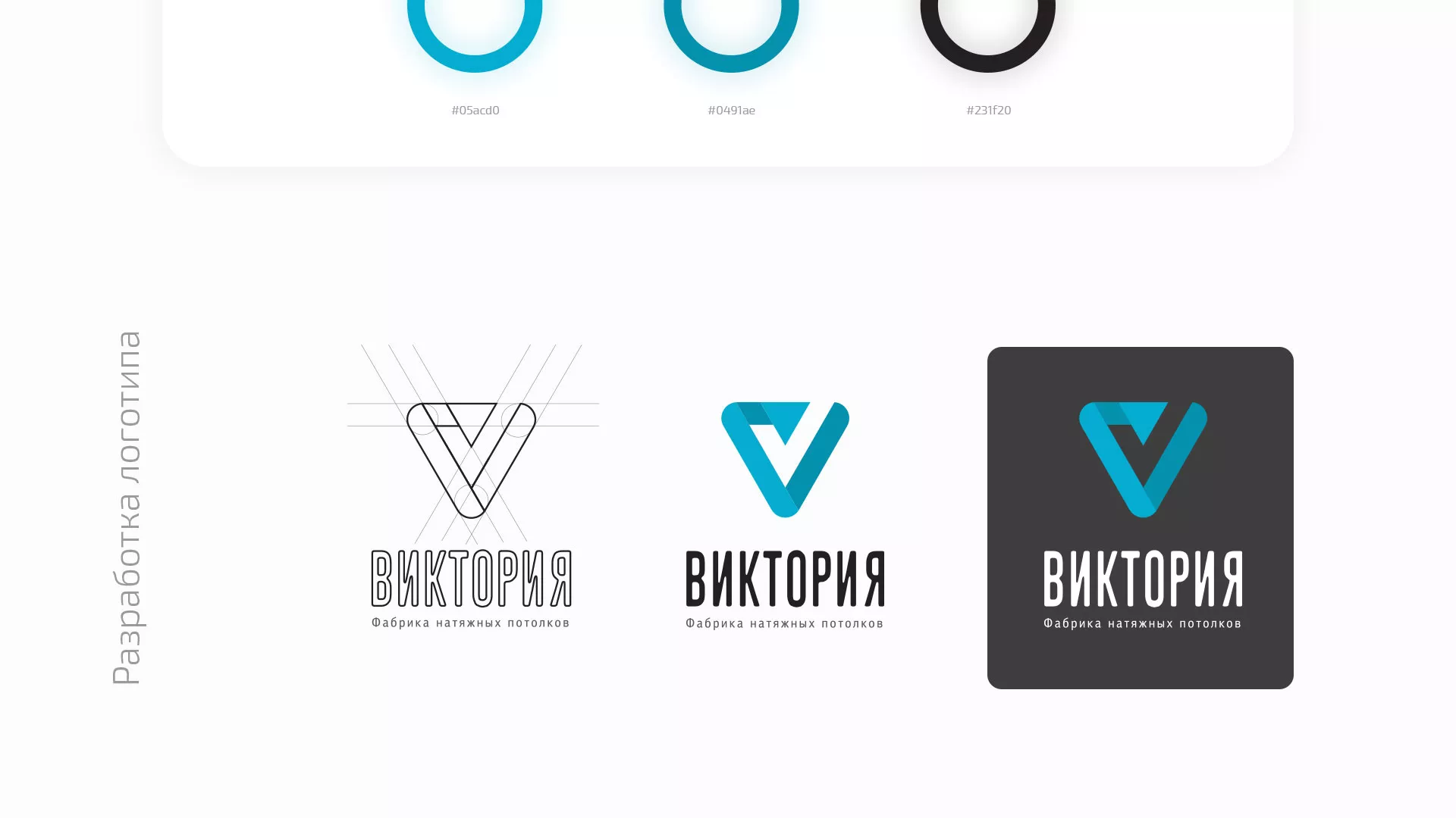 Разработка фирменного стиля компании по продаже и установке натяжных потолков в Миассе