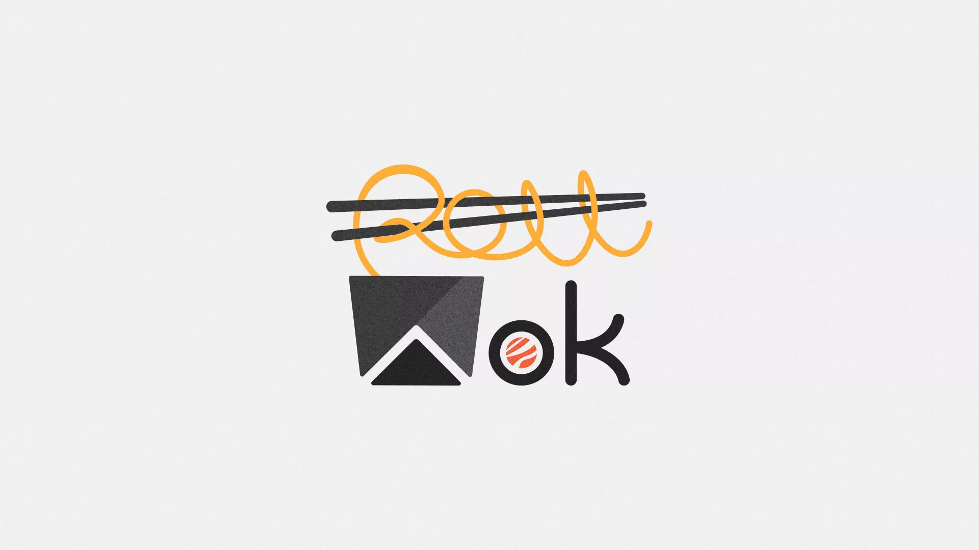 Разработка логотипа в Миассе для суши-бара «Roll Wok Club»